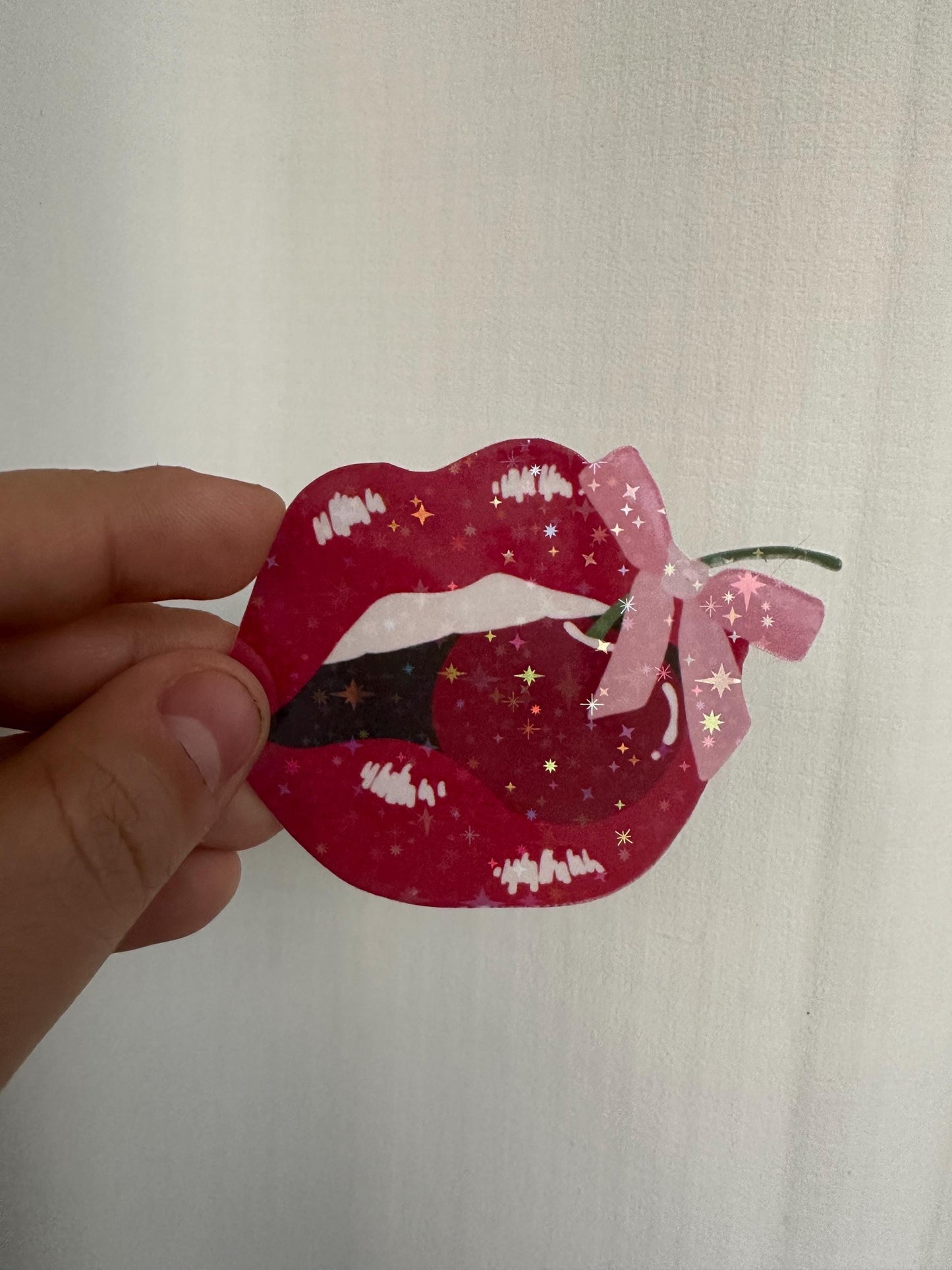 Cherry Girlie Die Cut Sticker