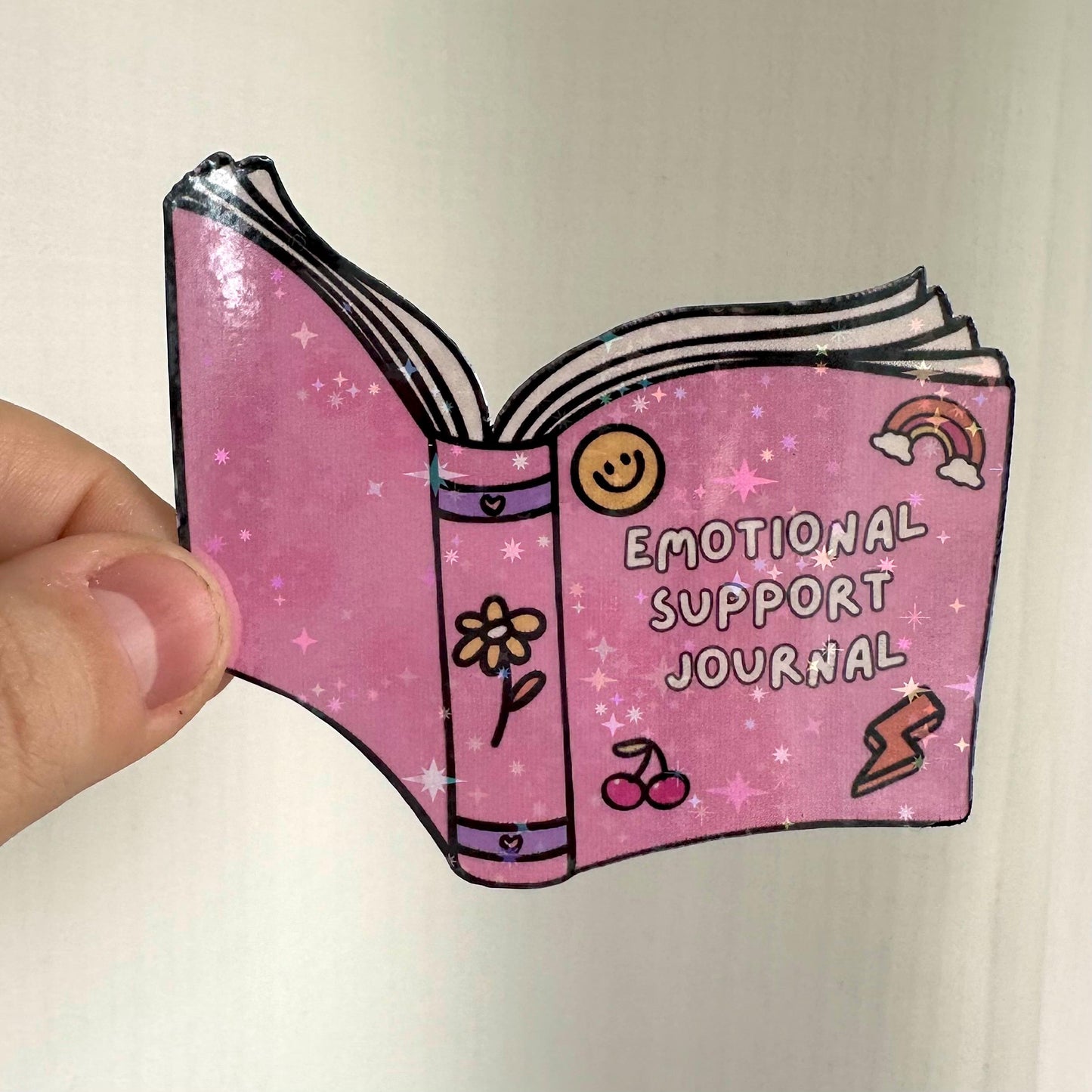 Emotional Support Journal Die Cut Sticker