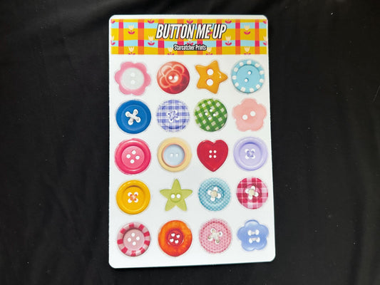 Button Me Up Sticker Sheet