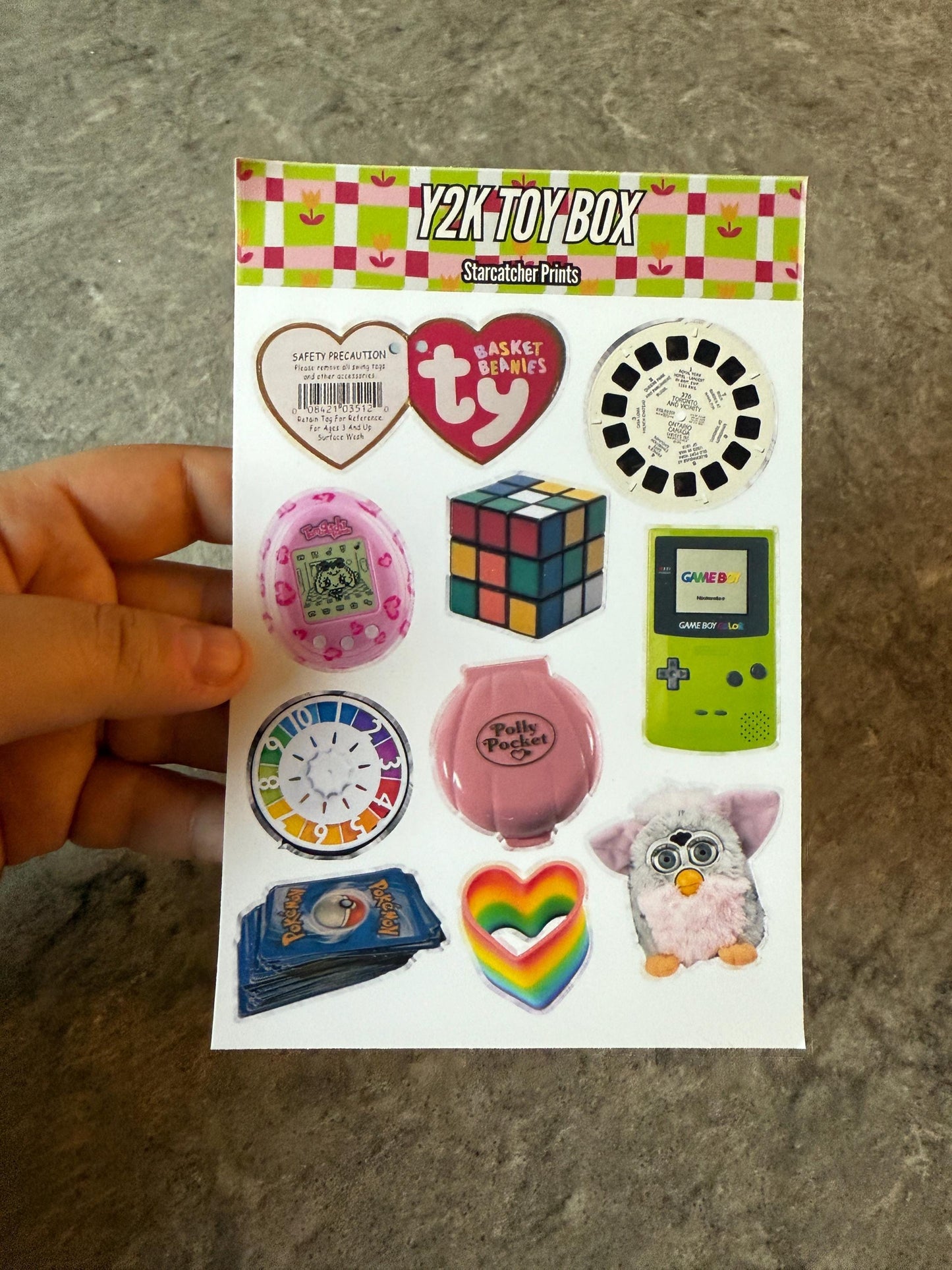 Y2K Toy Box Sticker Sheet