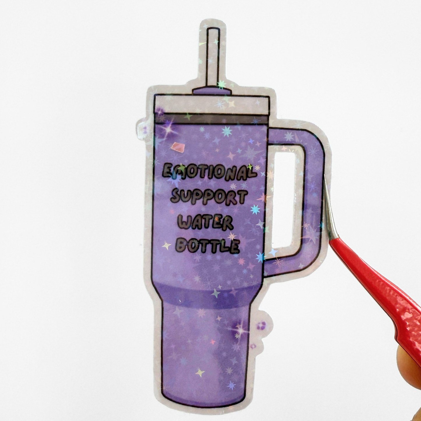 Emotional Support Water Bottle Die Cut Sticker