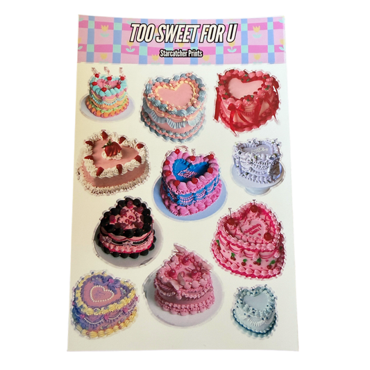 Too Sweet For You Sticker Sheet