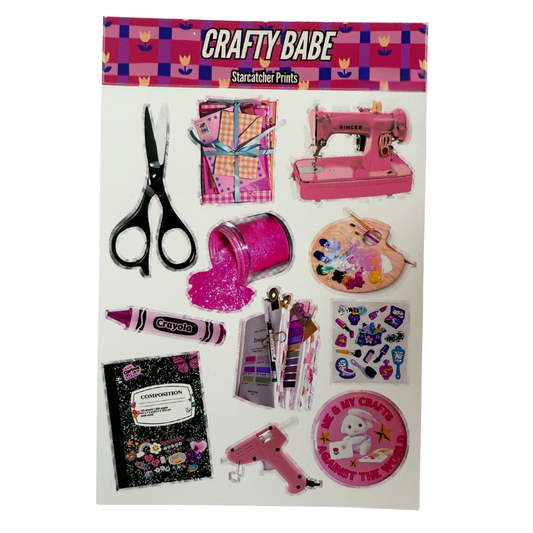 Crafty Babe Sticker Sheet