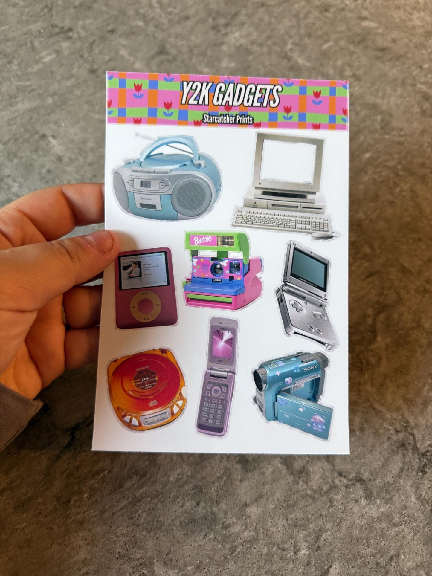Y2K Gadgets Sticker Sheet