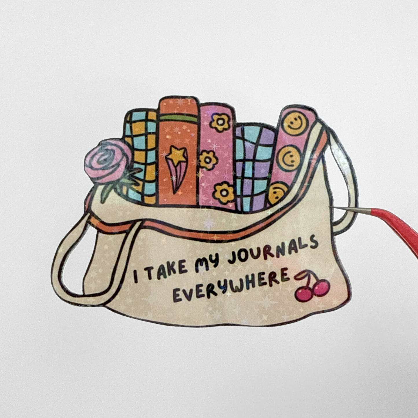 I Take My Journal Everywhere Die Cut Sticker