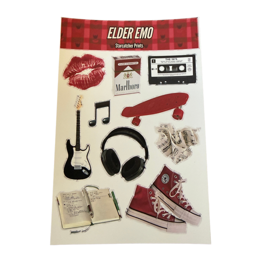 Elder Emo Sticker Sheet