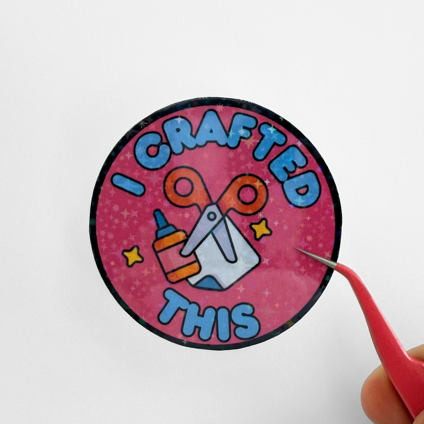 I Crafted This Die Cut Sticker
