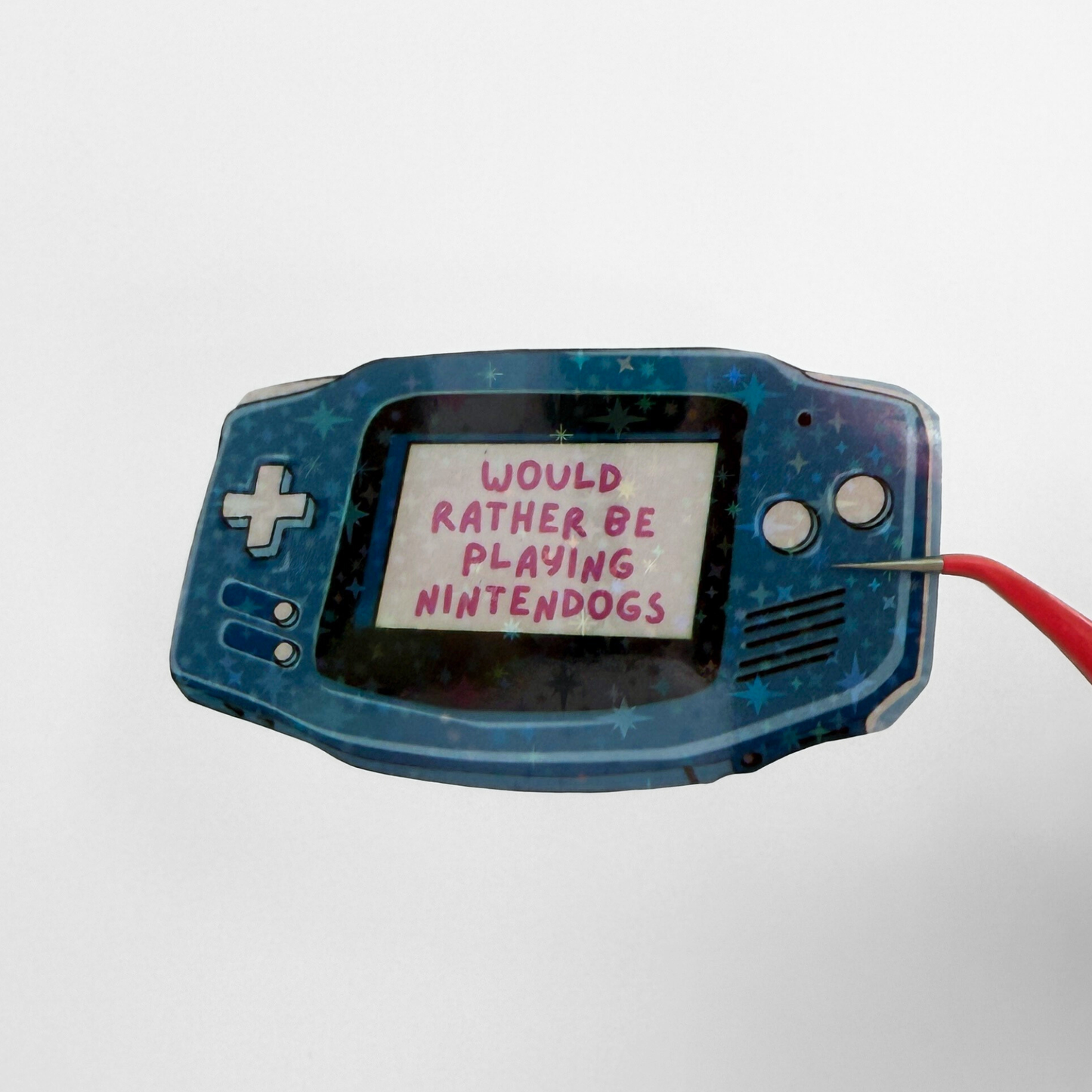 Would Rather Be Playing Nintendogs Die Cut Sticker
