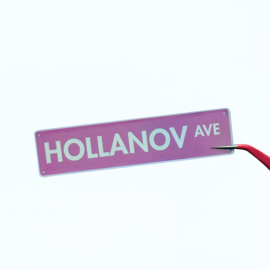 Hollanov Ave Die Cut Sticker