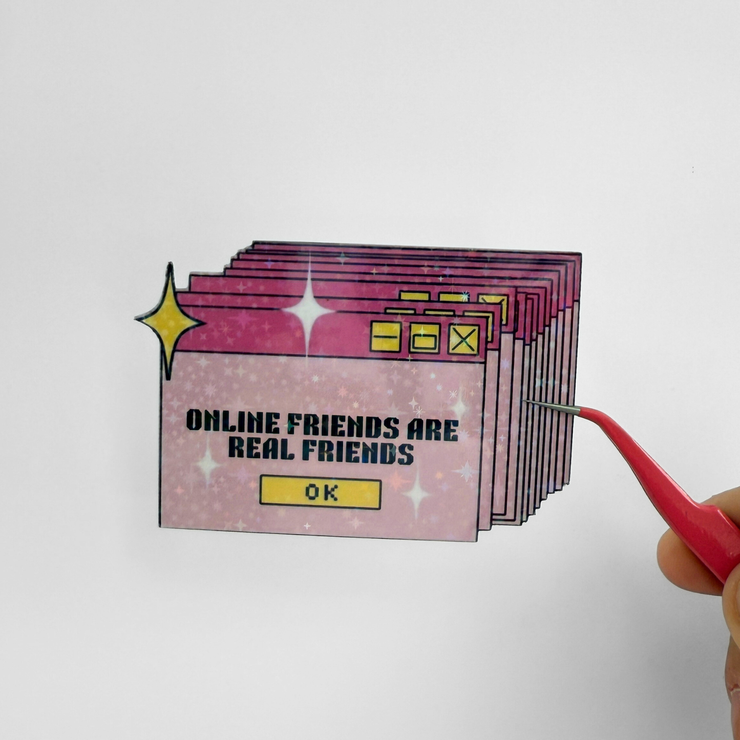 Online Friends Are Real Friends Die Cut Sticker