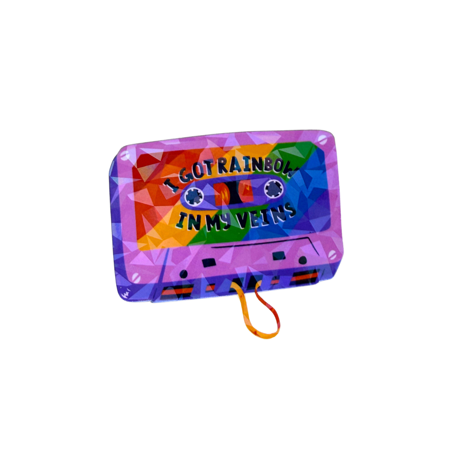 Rainbow In My Veins Die Cut Sticker