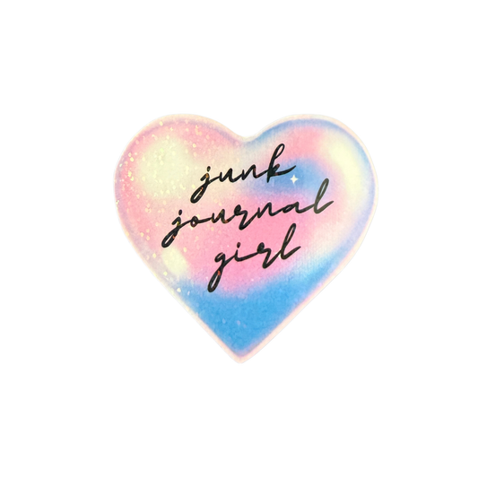 Junk Journal Girl Die Cut Sticker