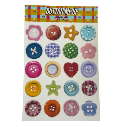 Button Me Up Sticker Sheet
