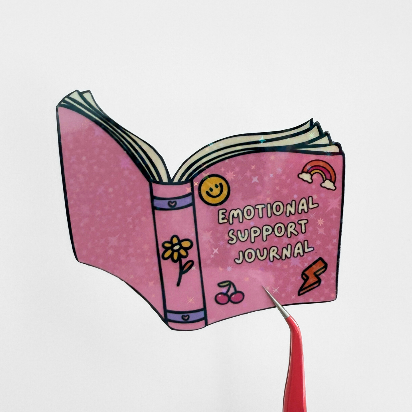 Emotional Support Journal Die Cut Sticker