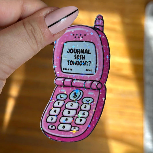 Journaling Sesh Tonight? Die Cut Sticker