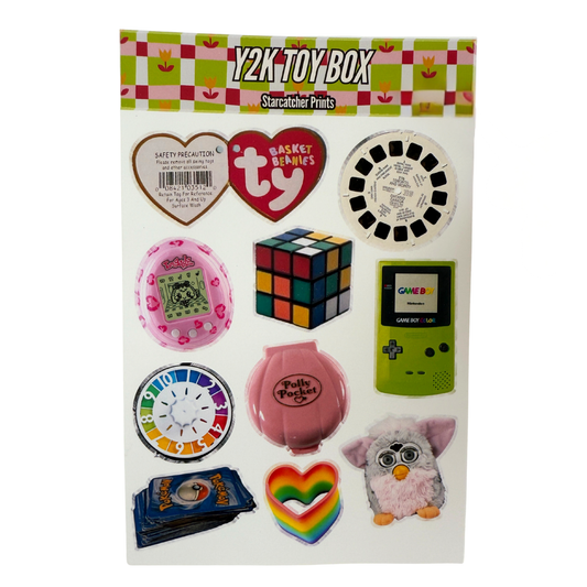 Y2K Toy Box Sticker Sheet
