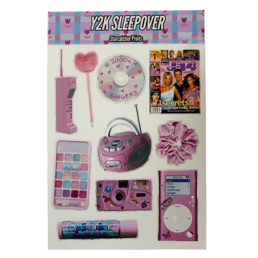 Y2K Sleepover Sticker Sheet