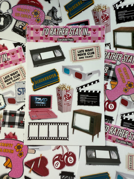 I’d Rather Stay In Sticker Sheet