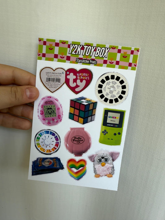 Y2K Toy Box Sticker Sheet