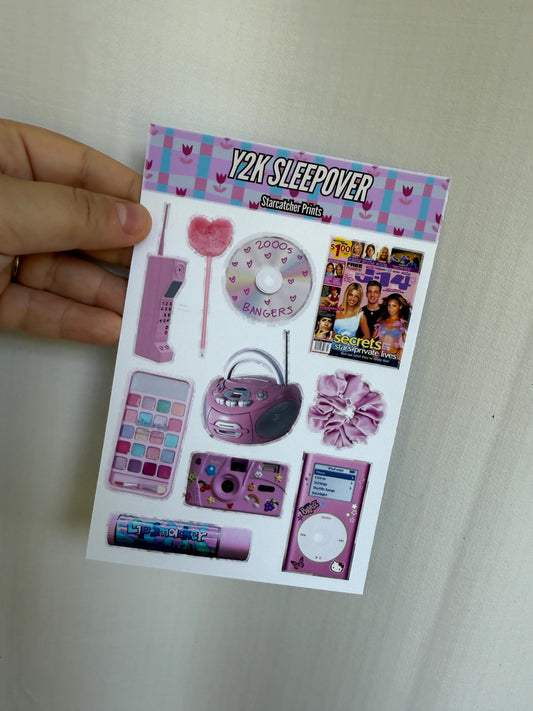 Y2K Sleepover Sticker Sheet