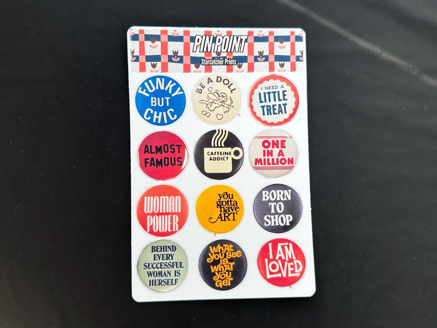 Handmade Pin Point Sticker Sheet